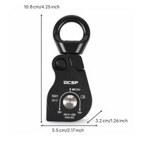 Compact Climbing Pulley Heavy-Duty Pulley with Ball-Bearing Sheave Light Hardware Easy for Rescue