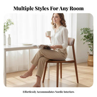 Upholstered Seat Wooden Chair Nordic design Kitchen Seating Minimalist Aesthetic Ergonomic for Design lovers, Families
