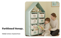 children's Book and Toy Organizer front-facing Display for young children, Educators