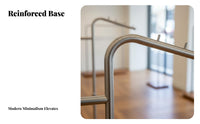 Freestanding Garment Rack Stainless Steel Construction Freestanding Garment Display Floor Standing Metal Boutique Display Rack for Boutiques, Showroom