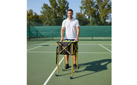 Ball Storage Cart Foldable Rolling Sports Ball Cart Foldable Athletic Gear Organizer with Removable Basket for Coaches, Teachers, Gym, School
