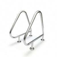 Pool Handrail Corrosion Resistant Swimming Pool Handrail Grab Rail with Base Plate Rust Proof Hardware Stable