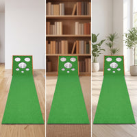 Indoor Golf Putting Mat with Wooden Base Portable Golf Putting Green Foldable Sports Equipment Realistic for Golfers, Home, Garage, Backyard