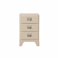 Japanese Design Wavy 3-Drawer Chest Multi-Functional Bedside Table Versatile Use Bedroom Storage Creative Design for Homeowners, Students, Young Adults, Living Room, Home Office