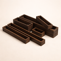 Rectangular Wooden Planter Box for Balcony Garden, Outdoor for Flowers and Long Flower for Gardeners, Hanging Pot