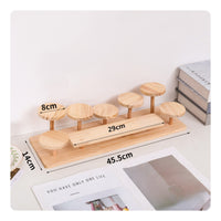 Vertical 8-Tier Display Rack Compact Wooden Display Rack Decorative Open for Collectors, Plant Lovers, Tabletop, Desk, Living Room