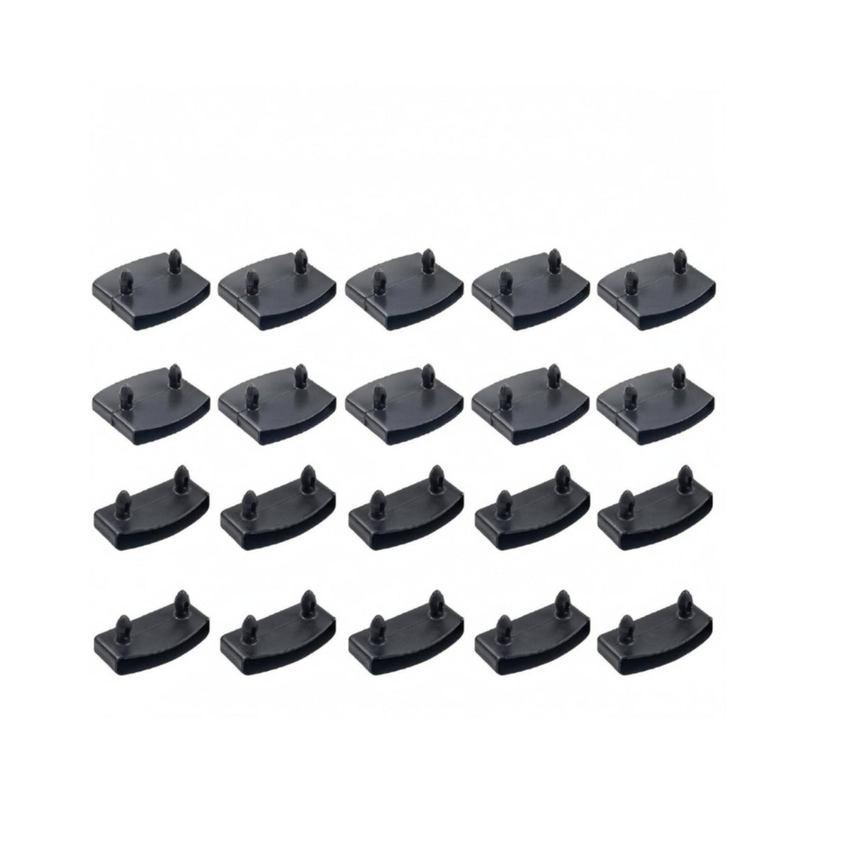 20 Pieces 9 X 55 Mm Bed-Frame End Cap Curved Body Bed Frame End Cap Raised Peg Home Hardware Black
