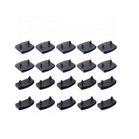 20 Pieces 9 X 55 Mm Bed-Frame End Cap Curved Body Bed Frame End Cap Raised Peg Home Hardware Black