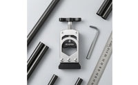 CNC Machined Handlebar Cutting Jig Aluminum Alloy Body Bike Fork Steerer Cutting Guide Stainless Steel Plate for Cyclists, Workshop, Garage