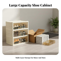Dustproof Clear Door Shoe Rack Space-Saving Clear Door Shoe Storage Box Dust-Proof Easy Assembly for Apartment Dwellers, Sneaker Collectors, Entryway, Closet, Dorm Room, Bedroom