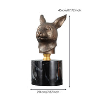 Animal Bust Sculpture Metal-Like Tabletop Ornament Small Tabletop Statue for Homeowners, Living Room