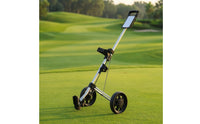 Golf Bag Push Cart Height-Adjustable Golf Push Cart with Cup Holder Trolley Aluminum Sturdy for Golfers