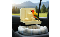 Portable Suction Cup Bird Stand Easy to Clean Foldable Bird Perch for Small Birds, Car Travel, Road Trips