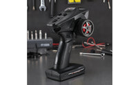 Replacement RC Transmitter with Steering Wheel Dual-Rate Adjustment Pistol Grip Transmitter Ergonomic Pistol Grip Controller Textured for Hobbyists, Racing Practice, Bench Setup