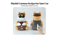 Decorative Cartoon Creature Car Tissue Box Washable Cartoon Creature Car Organizer Double Strap Design for Children, Long-Distance Travel