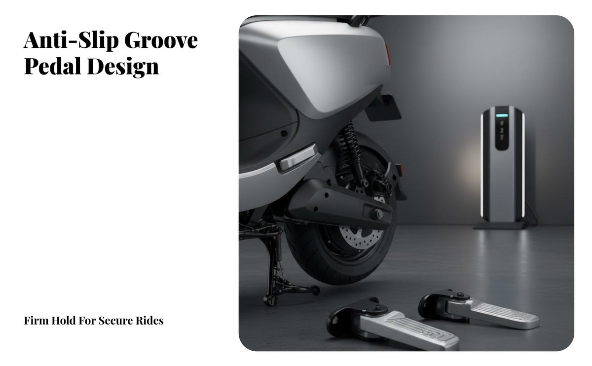 2 Pieces Retractable Passenger Foot Pegs Easy to Install Electric Scooter Passenger Pedal Footrest Anti-Slip Surface