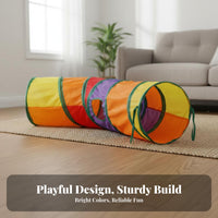 Cat Tunnel Self-Entertaining Rainbow Play Tunnel Easy to Clean Rainbow Play Tube for Kittens, Small Animals, Indoor