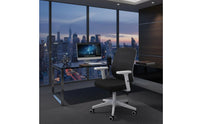 Rocking Function Ergonomic Mesh Chair Silent Wheels Ergonomic Mesh Office Chair Long-Lasting Construction Cushioned Foam Seat for Students, Study Room