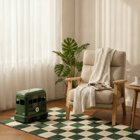 Bus Trash Bin Space-Saving Trash Bin with Wheels Narrow Wastebasket Compact Press-to-Open for Children, Bedroom, Living Room