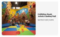 C Our Team Tomizable Configuration Artificial Rock Wall Family Fun Outdoor Climbing Wall Textured Surface Recreational Facility Professional-Grade for Climbers, Beginners, Indoor, Gymnasium, Recreation Center, Am Our Team Ement Park