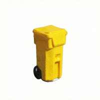 1:64 Scale Mini Trash Bin Molded Lid Model Scene Trash Bin Scene Decoration Mini Waste Container Realistic Details