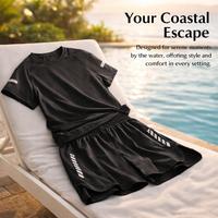 Swimsuits for Women, Plus Size Loose Tankini Top with Quick Dry Polyester Swim Shorts, Comfortable Water Sports for All Ages, Flattering Split Design