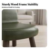 Multi-Functional Upholstered Backrest Stool Space-Saving Upholstered Vanity Stool Comfortable Padding Small Chair Padded Cushion for Adults, Students, Children, Living Room, Entryway, Bedroom, Bathroom