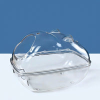 Acrylic Hamster Sand Bath and Hamster Toilet, Transparent Hamster Sand Bath for Dwarf Hamsters and Mice, Splash Guard Entry Bathtub Case