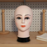 Blow Molded Plastic Head Model Lightweight Home Decor Stable Base for Salon Workers