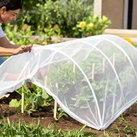 Garden Bed Tunnel Net Translucent Plant Tunnel with Tie Closure Breathable Row Cover for Gardeners, Raised Beds, Vegetable Patches, Backyard Gardens
