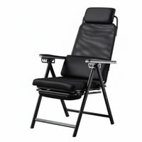 High-Back Ergonomic Reclining Chair with Footrest Adjustable Support Foldable Lounger with Footrest Integrated Headrest Office Furniture Reclines up to 170 Degrees for Gamers, Telecommuting Workers, Students
