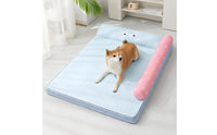Ice Silk Pet Mat Easy to Clean Self Cooling Pad Safe Material for Summer, Indoor