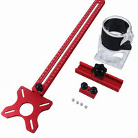 Metric Scale Router Circle Cutting Jig Slotted Tracks Circle-Cutting Jig Star-Shaped Router Milling Groove Bracket Locking Knobs for Woodworkers, Carpenters, Workshop