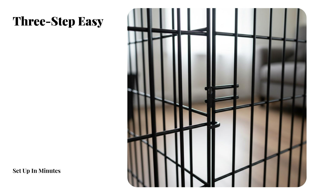 Configurable Design Metal Wire Pet Fence Easy Assembly Foldable Dog Pen Indoor Outdoor Use Portable Pet Exercise Pen No Tools Required for Small Dogs, Young Dogs