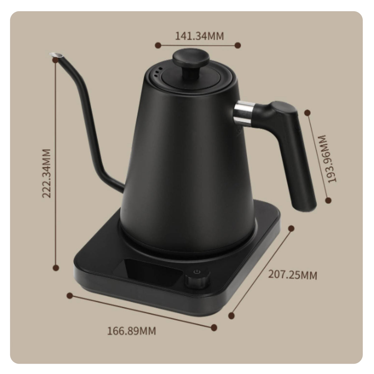 Precision Electric Gooseneck Kettle 1200W Appliance Adjustable for Coffee Lovers