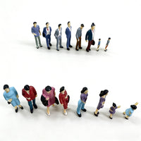 1:42 Scale 14-Piece Set Miniature People, Building Model Materials, Sand Table Model Figures, Miniature Figurines