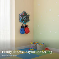 Bluetooth Connectivity Smart Music Boxing Machine 9 Adjustable Speeds Music Boxing Machine Shock Absorbing Electronic Punching Target Stress Relief for Children, Adults, Families