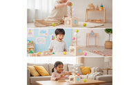 Wooden Ball Tracker Montessori Ball Drop Toy Developmental for Playroom, Nursery