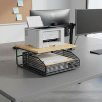 Desktop Printer Stand Space Saving Printer Organizer with Drawer Sturdy Support for Students