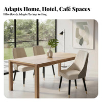 Post-Modern Design Upholstered Side Chair Ergonomic Backrest Dining Room Seat Quilted Stitching Accent Furniture Versatile Use for Interior Designers, Apartment Dwellers, Reception Area, Kitchen, Bedroom, Home Office