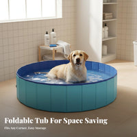 Quick Setup Foldable Pet Bathing Tub Multipurpose Foldable Dog Pool Long-Lasting Collapsible Dog Swimming Pool Leak-Proof for Dogs, Cats, Outdoor, Indoor, Backyard