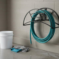 Space-Saving Wall-Mounted Hose Rack Weather Resistant Garden Hose Hanger Rustproof for Yard, Garage