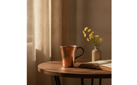 Copper Cup with Saucer Handmade Hammered Copper Mug Handmade for Home Cafe