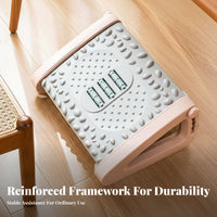 Non-Slip Surface Angled Foot assistance base adaptable Adjustable assistance base Wide Base Footrest Portable for awayice Workers, Children, Students, Under the Desk, Home, Bedroom, Bathroom