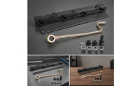 Black Fuel Kit Aftermarket Fuel with Mounting Bar High-Performance Auto Part Billet for Car Builders