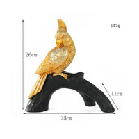 Resin Parrot Figurine Realistic Parrot Figurine Stable Base for Tabletop