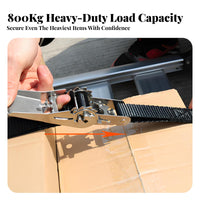 Ratchet Tie-Down Strap Quick Release Stainless Steel Cargo Strap for Drivers, Hauling Vehicle Owners, Moving, Roof Rack, Boating