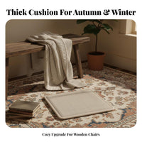 Extra Thick Thickened Sponge Chair Cushion High-Density Foam Filling Solid Wood Chair Cushion Piped Edging for Bay Window, Tea Room, Patio
