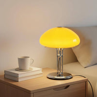 Luxury Pumpkin Table Lamp Electroplated Finish Glass Table Lamp Decorative Home Lighting Warm Ambient Light for Study, Office