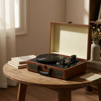 Suitcase Vinyl Player Retro Portable Vinyl Player Portable Turntable Vintage for Music Lovers, Travel, Bedroom